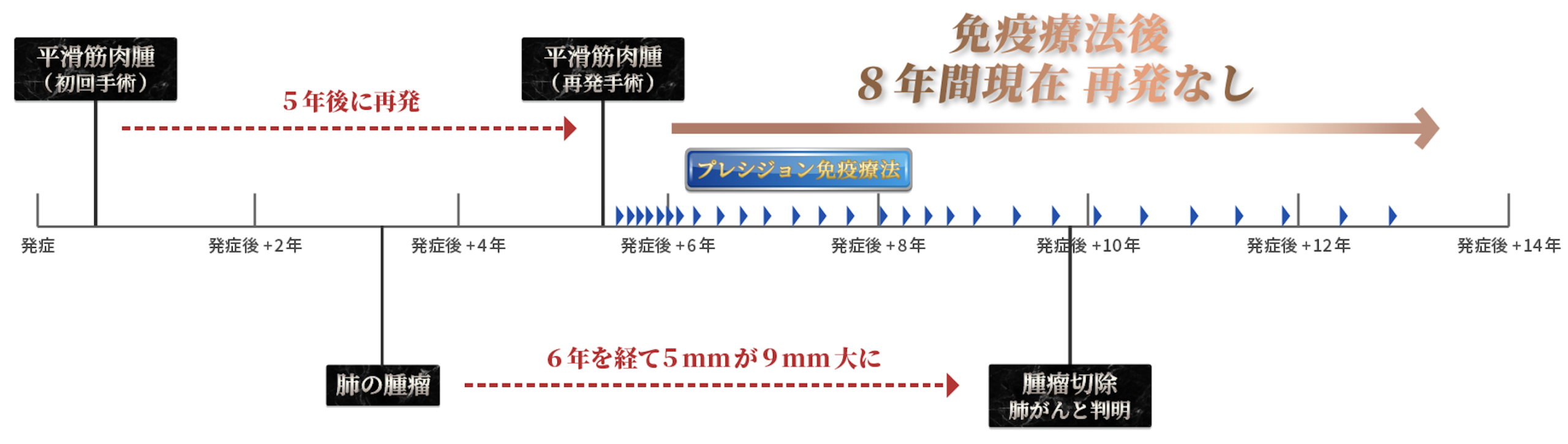 子宮平滑筋肉腫3165 治療経過タイムライン